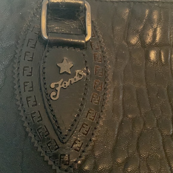 Fendi black leather bag used great condition beautiful leather. - Picture 3 of 16